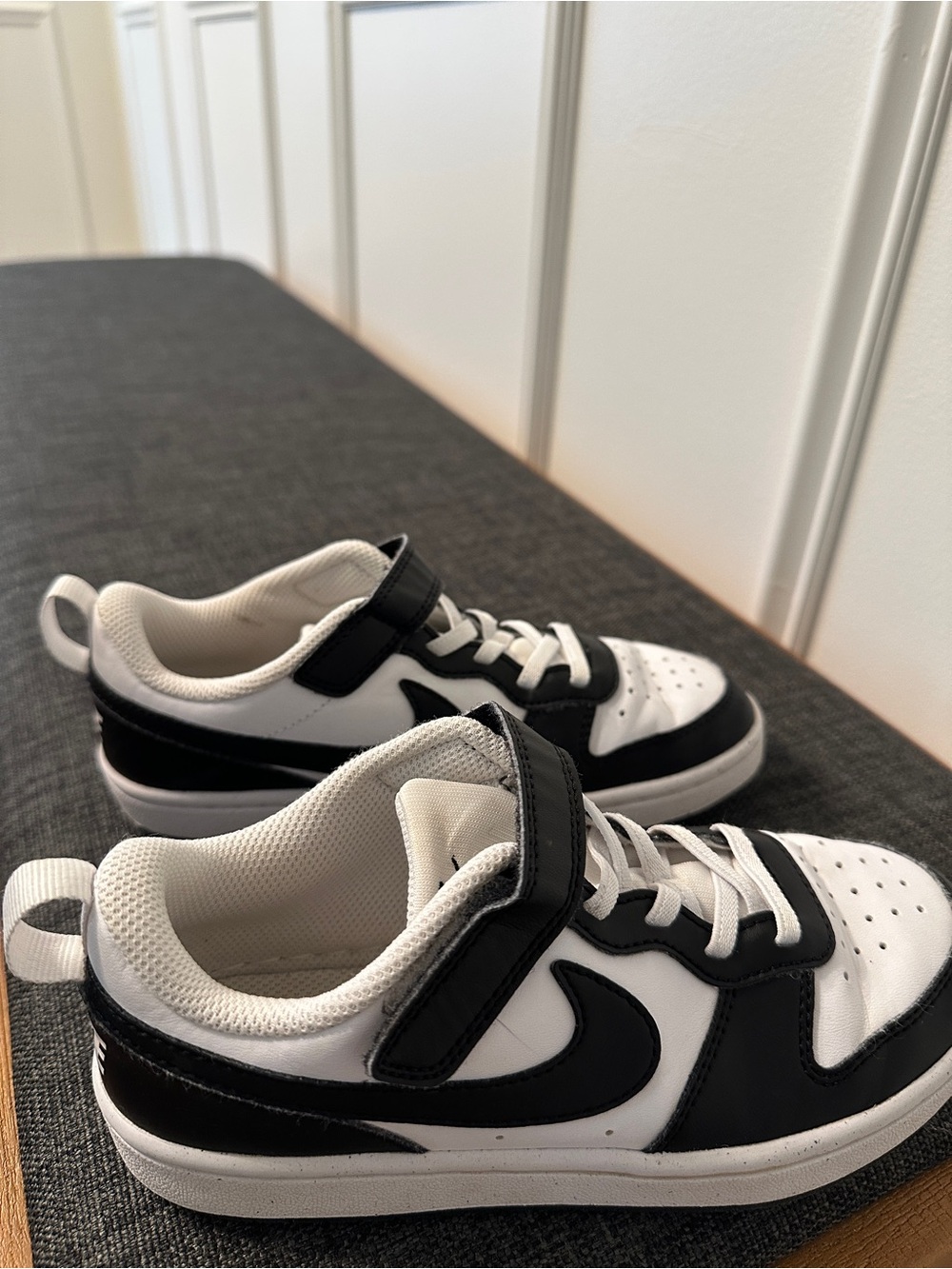 Nike Kids Black and White Low-Top Sneakers